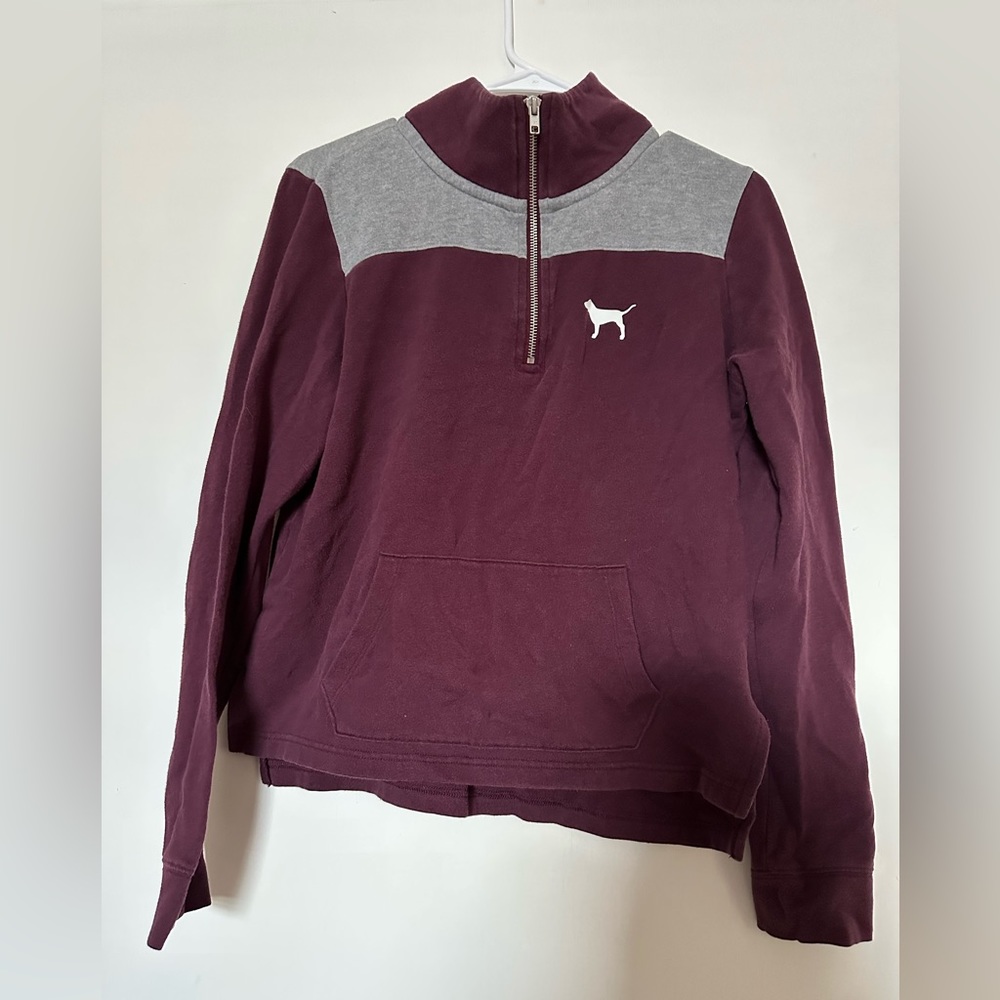Victoria Secret Pink quarter zip sweater.